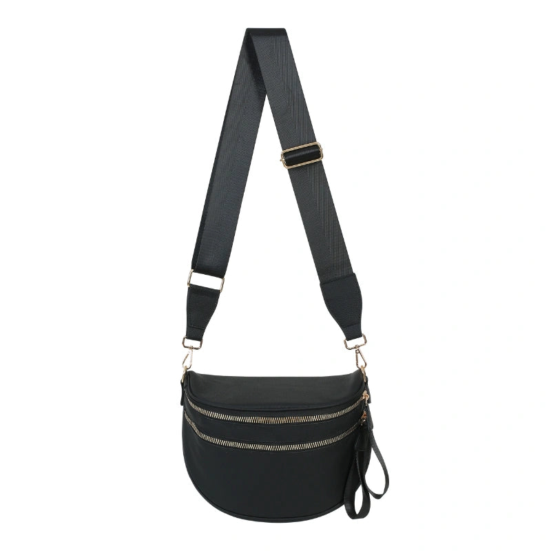 GoFree Luxe Leather Bum Bag Black