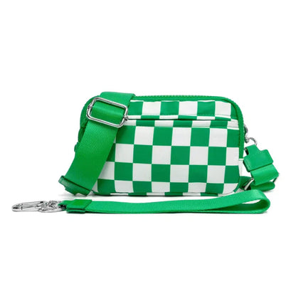 Checkered Kelly Green