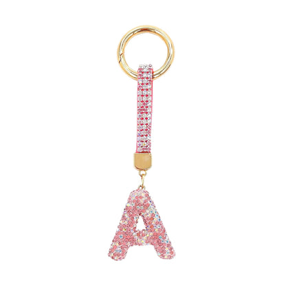 Sparkle Initial - Bag Charm (Pink)